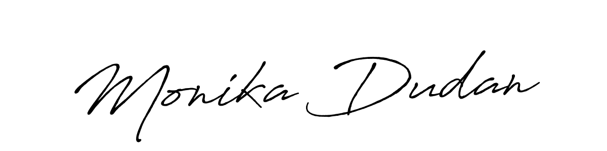 Make a beautiful signature design for name Monika Dudan. Use this online signature maker to create a handwritten signature for free. Monika Dudan signature style 7 images and pictures png