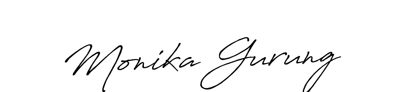 You can use this online signature creator to create a handwritten signature for the name Monika Gurung. This is the best online autograph maker. Monika Gurung signature style 7 images and pictures png