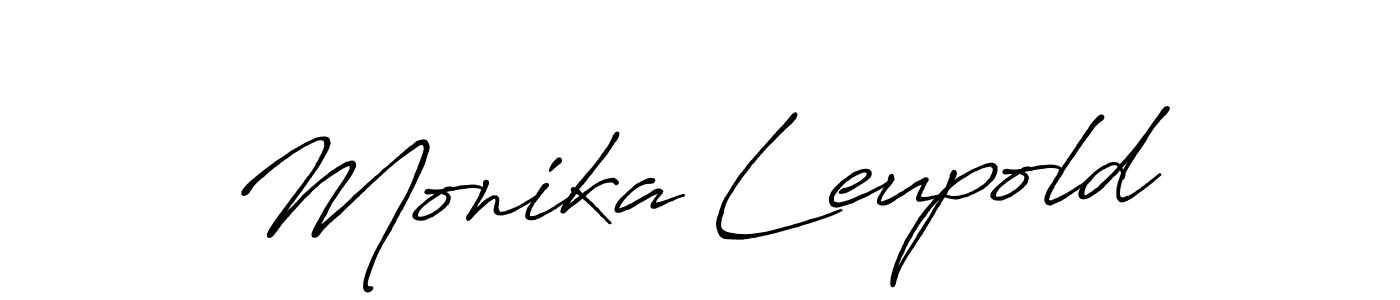 Create a beautiful signature design for name Monika Leupold. With this signature (Antro_Vectra_Bolder) fonts, you can make a handwritten signature for free. Monika Leupold signature style 7 images and pictures png