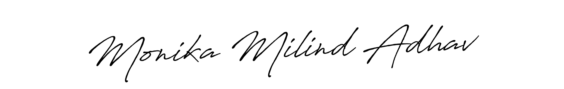 How to Draw Monika Milind Adhav signature style? Antro_Vectra_Bolder is a latest design signature styles for name Monika Milind Adhav. Monika Milind Adhav signature style 7 images and pictures png