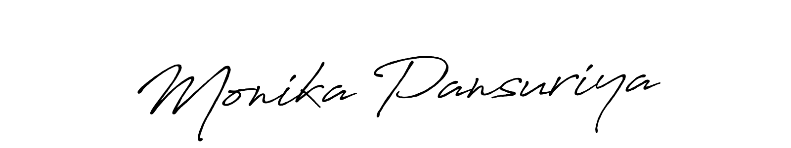 Monika Pansuriya stylish signature style. Best Handwritten Sign (Antro_Vectra_Bolder) for my name. Handwritten Signature Collection Ideas for my name Monika Pansuriya. Monika Pansuriya signature style 7 images and pictures png
