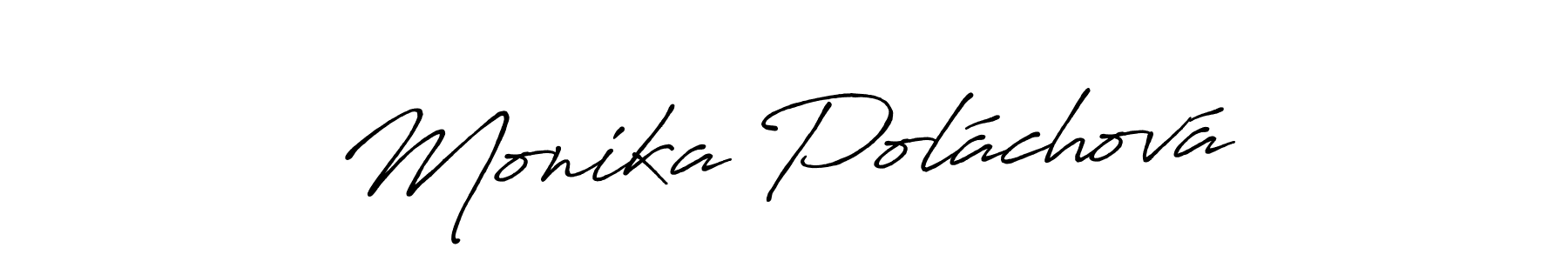 Use a signature maker to create a handwritten signature online. With this signature software, you can design (Antro_Vectra_Bolder) your own signature for name Monika Poláchová. Monika Poláchová signature style 7 images and pictures png