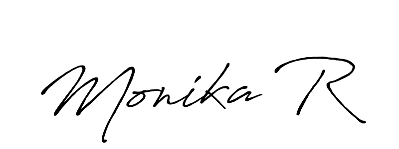 Monika R stylish signature style. Best Handwritten Sign (Antro_Vectra_Bolder) for my name. Handwritten Signature Collection Ideas for my name Monika R. Monika R signature style 7 images and pictures png