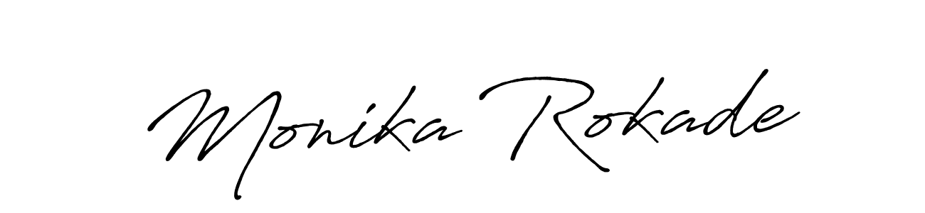 Create a beautiful signature design for name Monika Rokade. With this signature (Antro_Vectra_Bolder) fonts, you can make a handwritten signature for free. Monika Rokade signature style 7 images and pictures png