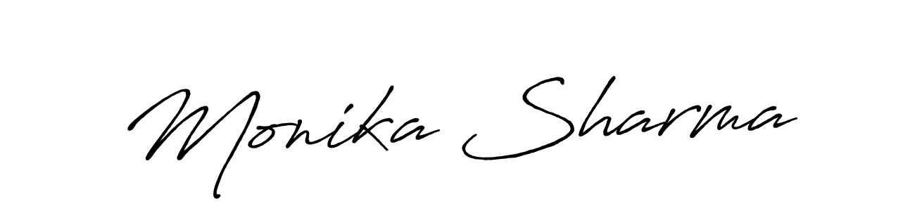 Design your own signature with our free online signature maker. With this signature software, you can create a handwritten (Antro_Vectra_Bolder) signature for name Monika Sharma. Monika Sharma signature style 7 images and pictures png