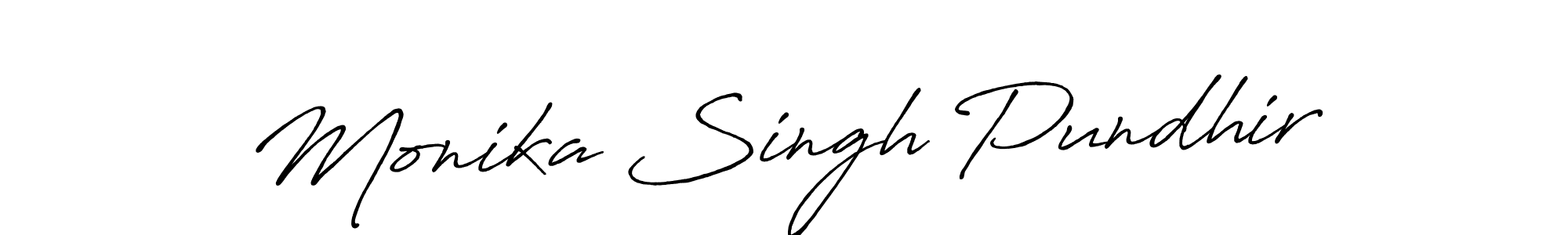 You should practise on your own different ways (Antro_Vectra_Bolder) to write your name (Monika Singh Pundhir) in signature. don't let someone else do it for you. Monika Singh Pundhir signature style 7 images and pictures png