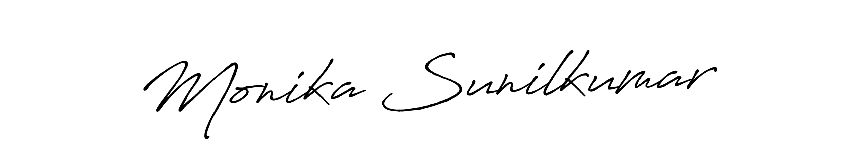 Also we have Monika Sunilkumar name is the best signature style. Create professional handwritten signature collection using Antro_Vectra_Bolder autograph style. Monika Sunilkumar signature style 7 images and pictures png