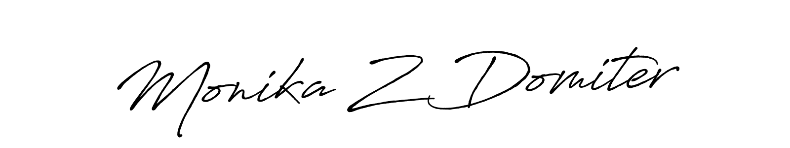 You should practise on your own different ways (Antro_Vectra_Bolder) to write your name (Monika Z Domiter) in signature. don't let someone else do it for you. Monika Z Domiter signature style 7 images and pictures png