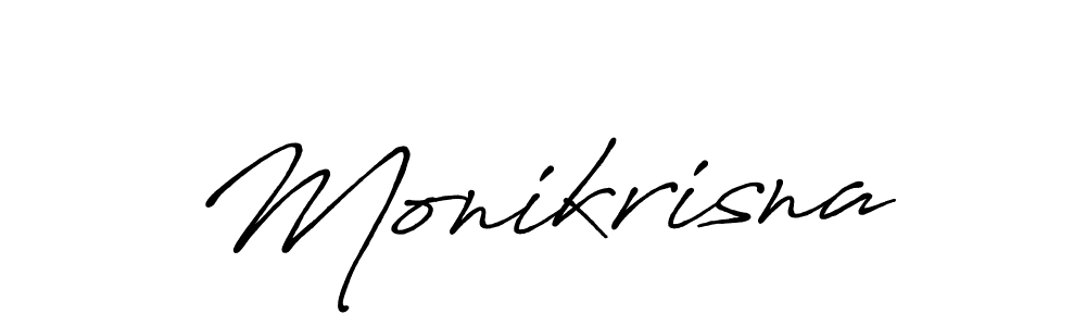 Also You can easily find your signature by using the search form. We will create Monikrisna name handwritten signature images for you free of cost using Antro_Vectra_Bolder sign style. Monikrisna signature style 7 images and pictures png