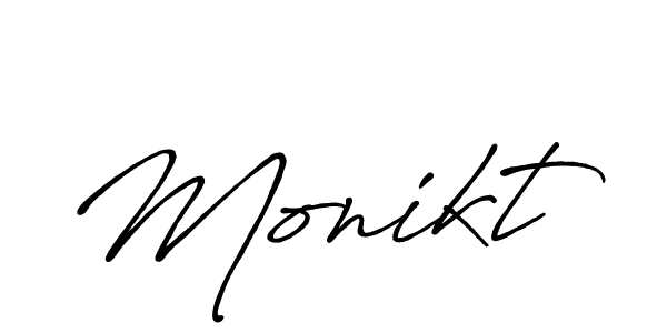 Use a signature maker to create a handwritten signature online. With this signature software, you can design (Antro_Vectra_Bolder) your own signature for name Monikt. Monikt signature style 7 images and pictures png