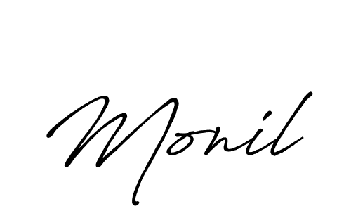 if you are searching for the best signature style for your name Monil. so please give up your signature search. here we have designed multiple signature styles  using Antro_Vectra_Bolder. Monil signature style 7 images and pictures png