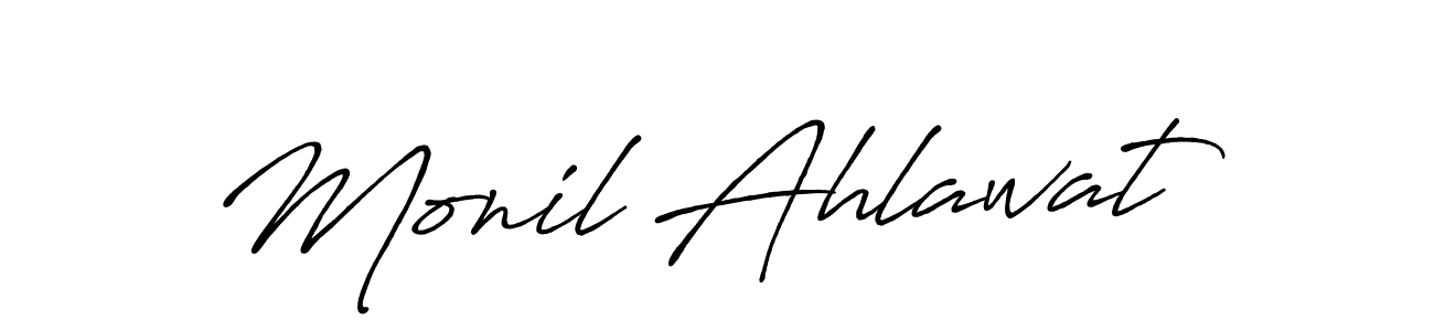 You should practise on your own different ways (Antro_Vectra_Bolder) to write your name (Monil Ahlawat) in signature. don't let someone else do it for you. Monil Ahlawat signature style 7 images and pictures png
