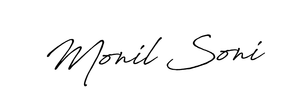 Once you've used our free online signature maker to create your best signature Antro_Vectra_Bolder style, it's time to enjoy all of the benefits that Monil Soni name signing documents. Monil Soni signature style 7 images and pictures png