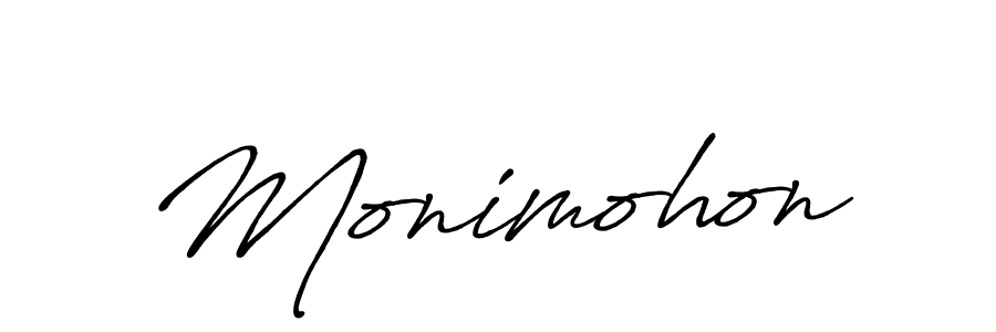 How to make Monimohon name signature. Use Antro_Vectra_Bolder style for creating short signs online. This is the latest handwritten sign. Monimohon signature style 7 images and pictures png