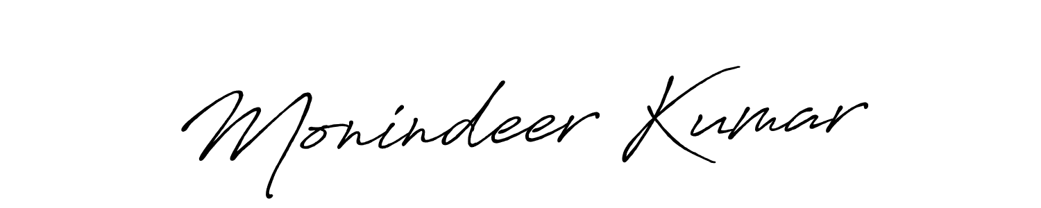 Antro_Vectra_Bolder is a professional signature style that is perfect for those who want to add a touch of class to their signature. It is also a great choice for those who want to make their signature more unique. Get Monindeer Kumar name to fancy signature for free. Monindeer Kumar signature style 7 images and pictures png