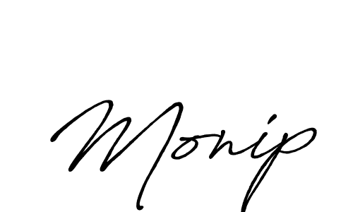 Best and Professional Signature Style for Monip. Antro_Vectra_Bolder Best Signature Style Collection. Monip signature style 7 images and pictures png