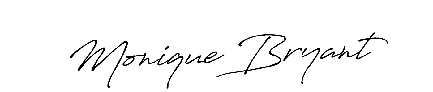 Design your own signature with our free online signature maker. With this signature software, you can create a handwritten (Antro_Vectra_Bolder) signature for name Monique Bryant. Monique Bryant signature style 7 images and pictures png