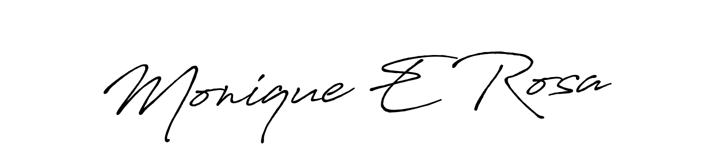 Make a beautiful signature design for name Monique E Rosa. With this signature (Antro_Vectra_Bolder) style, you can create a handwritten signature for free. Monique E Rosa signature style 7 images and pictures png