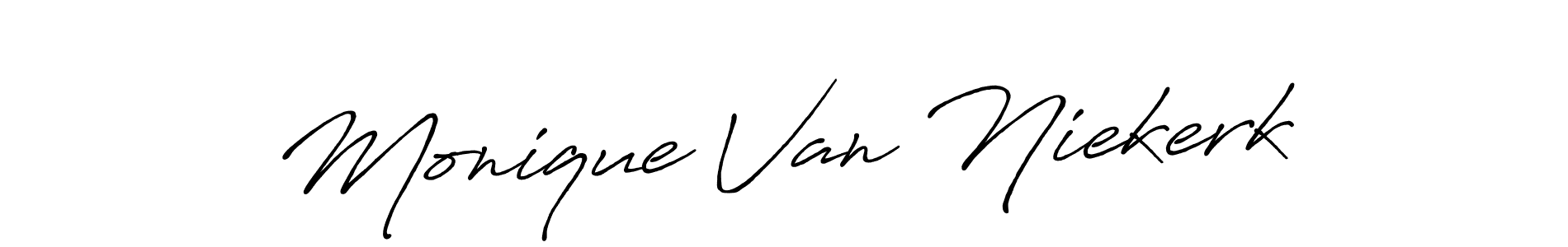 Design your own signature with our free online signature maker. With this signature software, you can create a handwritten (Antro_Vectra_Bolder) signature for name Monique Van Niekerk. Monique Van Niekerk signature style 7 images and pictures png