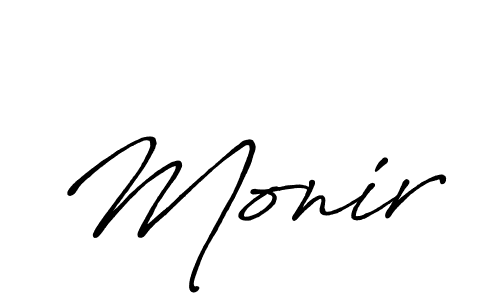 It looks lik you need a new signature style for name Monir. Design unique handwritten (Antro_Vectra_Bolder) signature with our free signature maker in just a few clicks. Monir signature style 7 images and pictures png