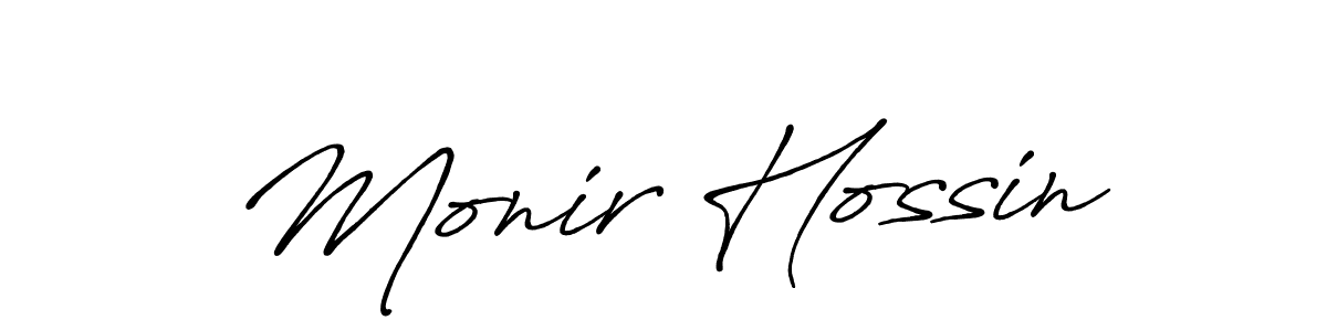 Antro_Vectra_Bolder is a professional signature style that is perfect for those who want to add a touch of class to their signature. It is also a great choice for those who want to make their signature more unique. Get Monir Hossin name to fancy signature for free. Monir Hossin signature style 7 images and pictures png