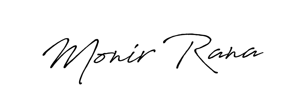 How to make Monir Rana signature? Antro_Vectra_Bolder is a professional autograph style. Create handwritten signature for Monir Rana name. Monir Rana signature style 7 images and pictures png