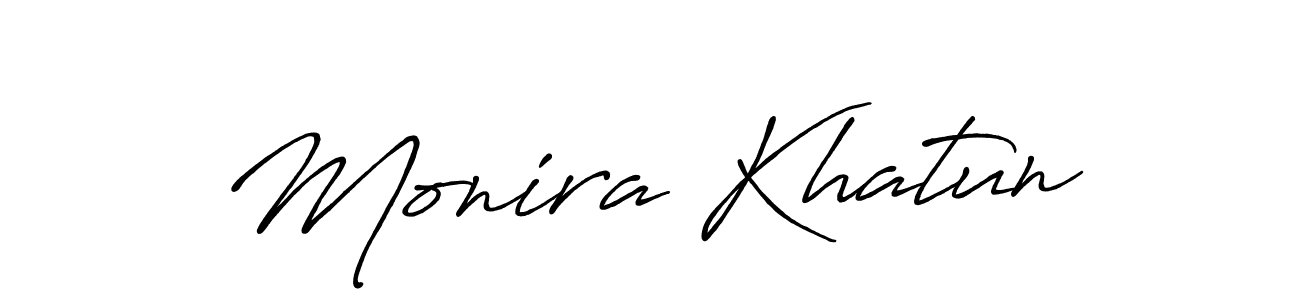 How to make Monira Khatun signature? Antro_Vectra_Bolder is a professional autograph style. Create handwritten signature for Monira Khatun name. Monira Khatun signature style 7 images and pictures png