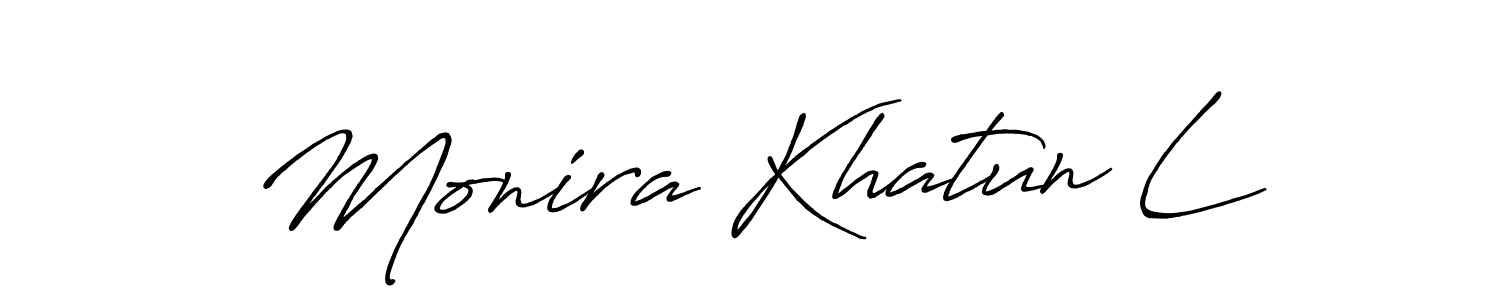 Make a short Monira Khatun L signature style. Manage your documents anywhere anytime using Antro_Vectra_Bolder. Create and add eSignatures, submit forms, share and send files easily. Monira Khatun L signature style 7 images and pictures png