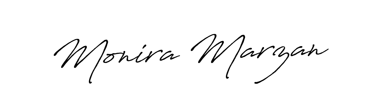 Make a beautiful signature design for name Monira Marzan. With this signature (Antro_Vectra_Bolder) style, you can create a handwritten signature for free. Monira Marzan signature style 7 images and pictures png
