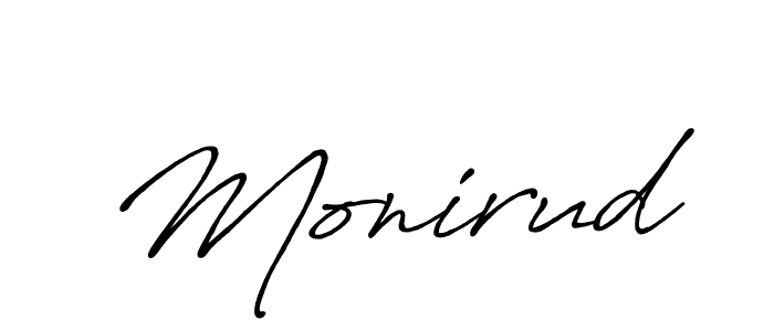 It looks lik you need a new signature style for name Monirud. Design unique handwritten (Antro_Vectra_Bolder) signature with our free signature maker in just a few clicks. Monirud signature style 7 images and pictures png
