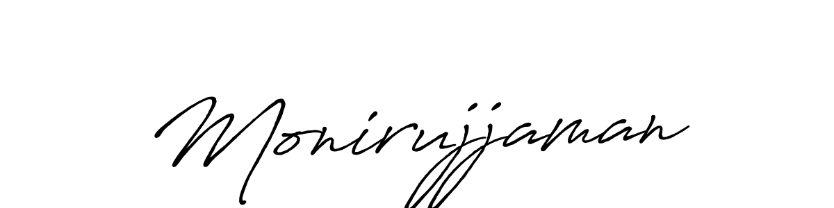 How to make Monirujjaman name signature. Use Antro_Vectra_Bolder style for creating short signs online. This is the latest handwritten sign. Monirujjaman signature style 7 images and pictures png
