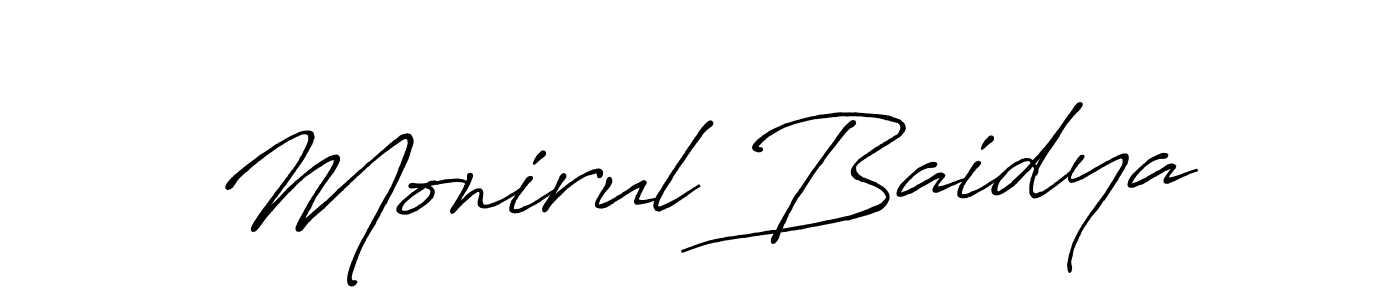 You can use this online signature creator to create a handwritten signature for the name Monirul Baidya. This is the best online autograph maker. Monirul Baidya signature style 7 images and pictures png