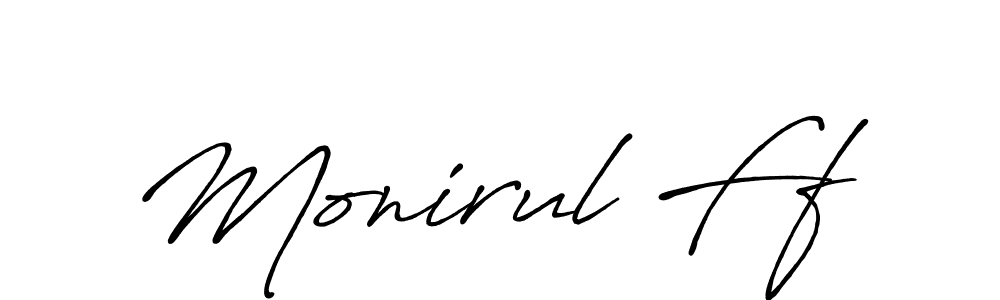 if you are searching for the best signature style for your name Monirul Ff. so please give up your signature search. here we have designed multiple signature styles  using Antro_Vectra_Bolder. Monirul Ff signature style 7 images and pictures png