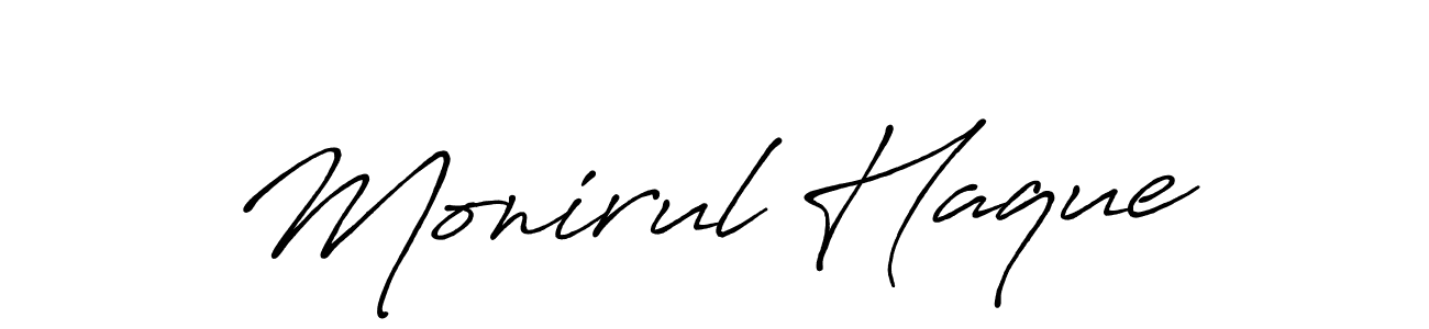 Monirul Haque stylish signature style. Best Handwritten Sign (Antro_Vectra_Bolder) for my name. Handwritten Signature Collection Ideas for my name Monirul Haque. Monirul Haque signature style 7 images and pictures png