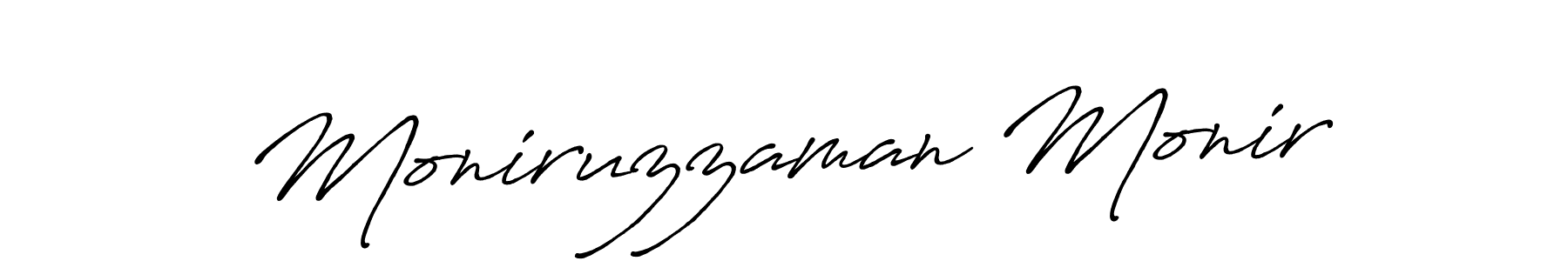 How to make Moniruzzaman Monir signature? Antro_Vectra_Bolder is a professional autograph style. Create handwritten signature for Moniruzzaman Monir name. Moniruzzaman Monir signature style 7 images and pictures png