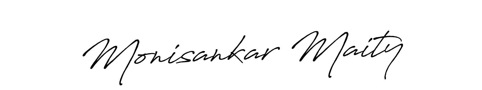 Create a beautiful signature design for name Monisankar Maity. With this signature (Antro_Vectra_Bolder) fonts, you can make a handwritten signature for free. Monisankar Maity signature style 7 images and pictures png