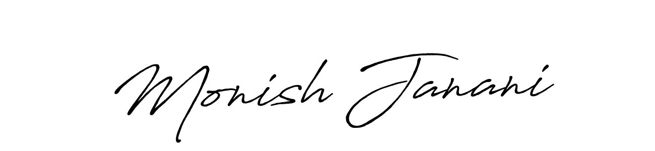 It looks lik you need a new signature style for name Monish Janani. Design unique handwritten (Antro_Vectra_Bolder) signature with our free signature maker in just a few clicks. Monish Janani signature style 7 images and pictures png