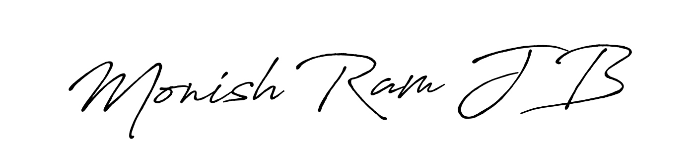 Here are the top 10 professional signature styles for the name Monish Ram J B. These are the best autograph styles you can use for your name. Monish Ram J B signature style 7 images and pictures png