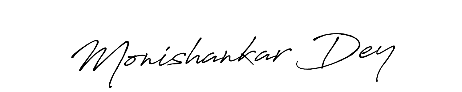 It looks lik you need a new signature style for name Monishankar Dey. Design unique handwritten (Antro_Vectra_Bolder) signature with our free signature maker in just a few clicks. Monishankar Dey signature style 7 images and pictures png