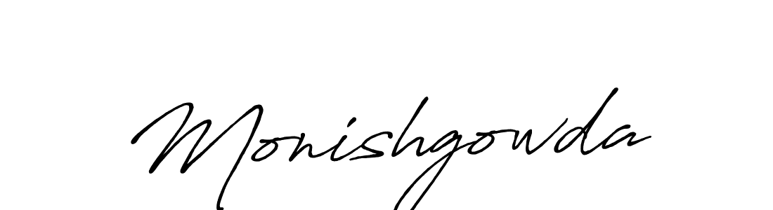 It looks lik you need a new signature style for name Monishgowda. Design unique handwritten (Antro_Vectra_Bolder) signature with our free signature maker in just a few clicks. Monishgowda signature style 7 images and pictures png