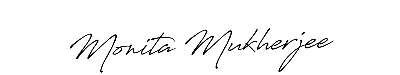 How to make Monita Mukherjee signature? Antro_Vectra_Bolder is a professional autograph style. Create handwritten signature for Monita Mukherjee name. Monita Mukherjee signature style 7 images and pictures png