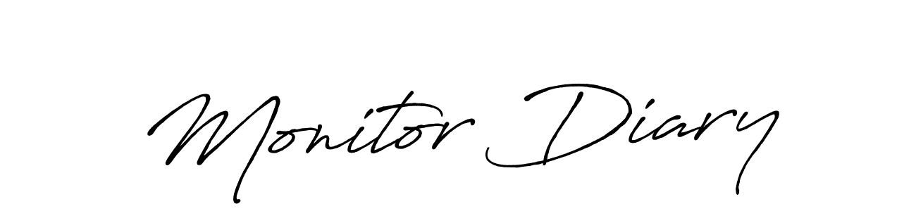 Make a beautiful signature design for name Monitor Diary. Use this online signature maker to create a handwritten signature for free. Monitor Diary signature style 7 images and pictures png