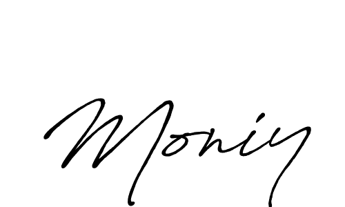 How to make Moniy name signature. Use Antro_Vectra_Bolder style for creating short signs online. This is the latest handwritten sign. Moniy signature style 7 images and pictures png