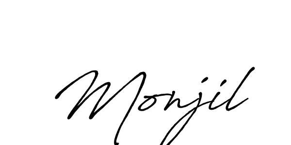 Once you've used our free online signature maker to create your best signature Antro_Vectra_Bolder style, it's time to enjoy all of the benefits that Monjil name signing documents. Monjil signature style 7 images and pictures png