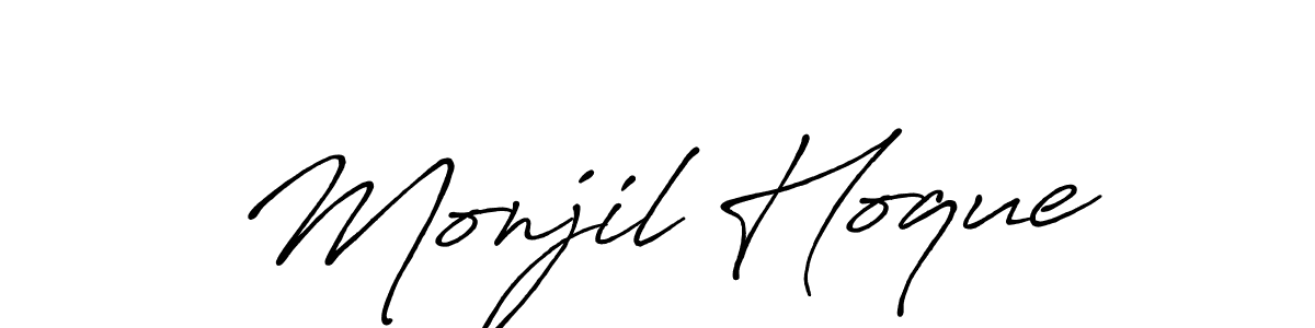 Similarly Antro_Vectra_Bolder is the best handwritten signature design. Signature creator online .You can use it as an online autograph creator for name Monjil Hoque. Monjil Hoque signature style 7 images and pictures png