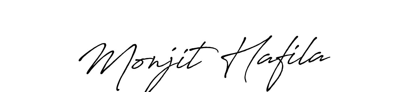 How to make Monjit Hafila signature? Antro_Vectra_Bolder is a professional autograph style. Create handwritten signature for Monjit Hafila name. Monjit Hafila signature style 7 images and pictures png