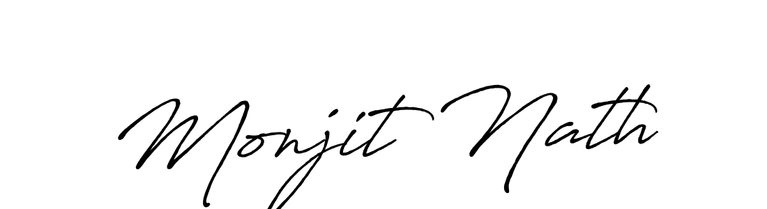 Make a beautiful signature design for name Monjit Nath. Use this online signature maker to create a handwritten signature for free. Monjit Nath signature style 7 images and pictures png