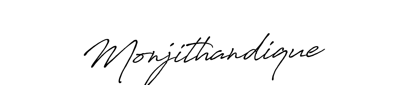 See photos of Monjithandique official signature by Spectra . Check more albums & portfolios. Read reviews & check more about Antro_Vectra_Bolder font. Monjithandique signature style 7 images and pictures png