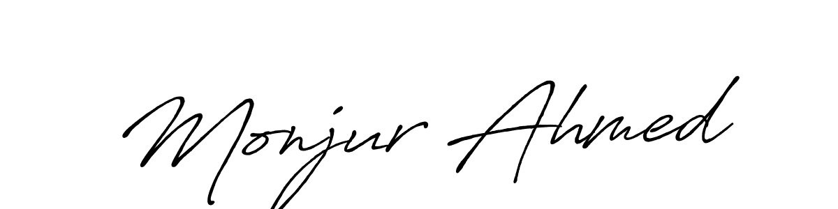 Make a beautiful signature design for name Monjur Ahmed. Use this online signature maker to create a handwritten signature for free. Monjur Ahmed signature style 7 images and pictures png