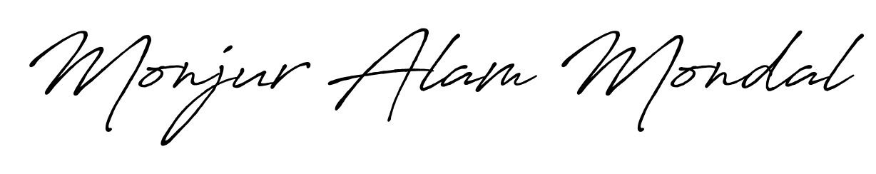 Express your personality with a custom Monjur Alam Mondal signature crafted with Antro_Vectra_Bolder typography. Free transparent PNG download available. Monjur Alam Mondal signature style 7 images and pictures png